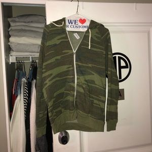 Alternative Apparel Camo Zip Up